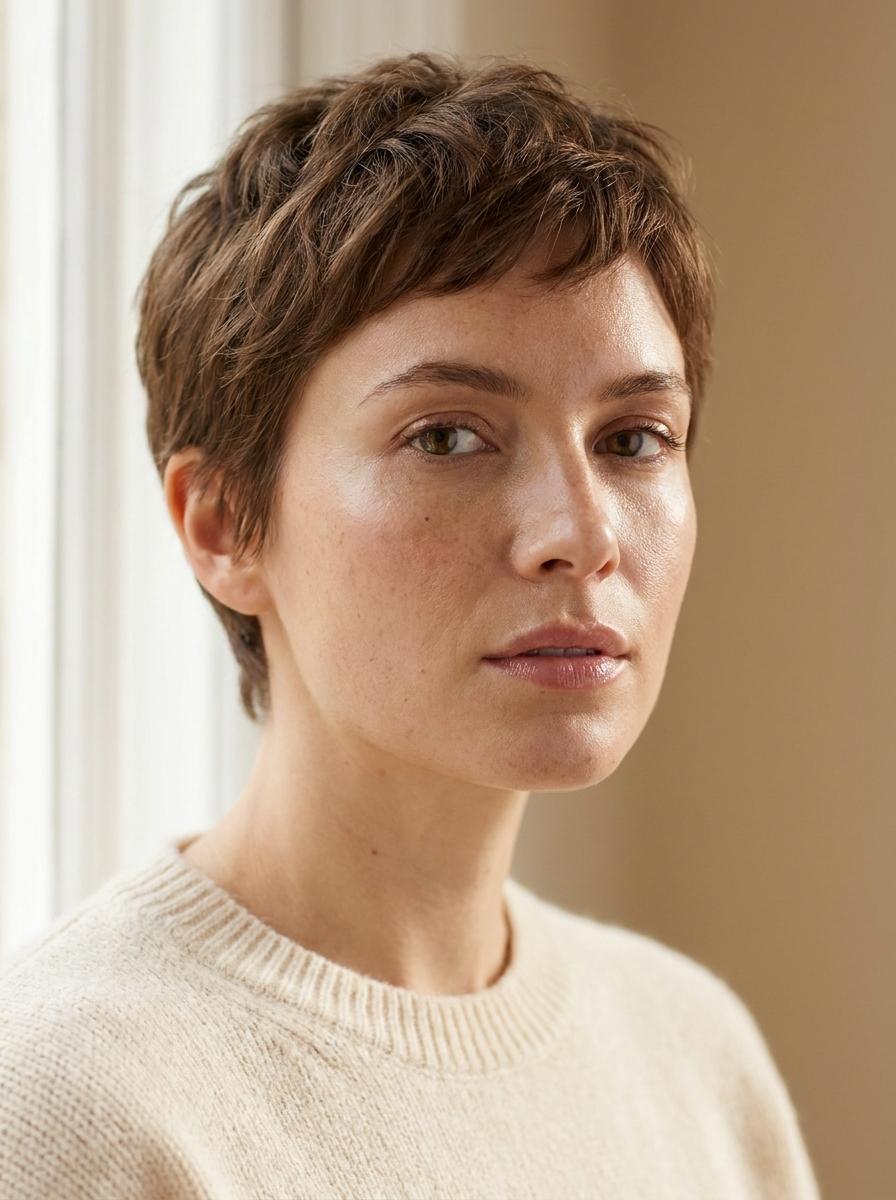 Natürlicher Soft Crop - moderne Kurzhaarfrisur für Damen